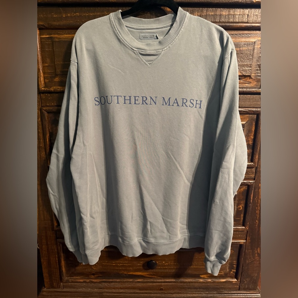 Southern Marsh Men's Blue Crewneck Sweater